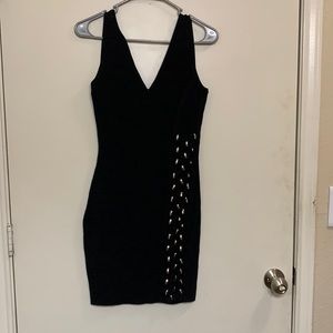 Guess spandex dress with gold accents size s